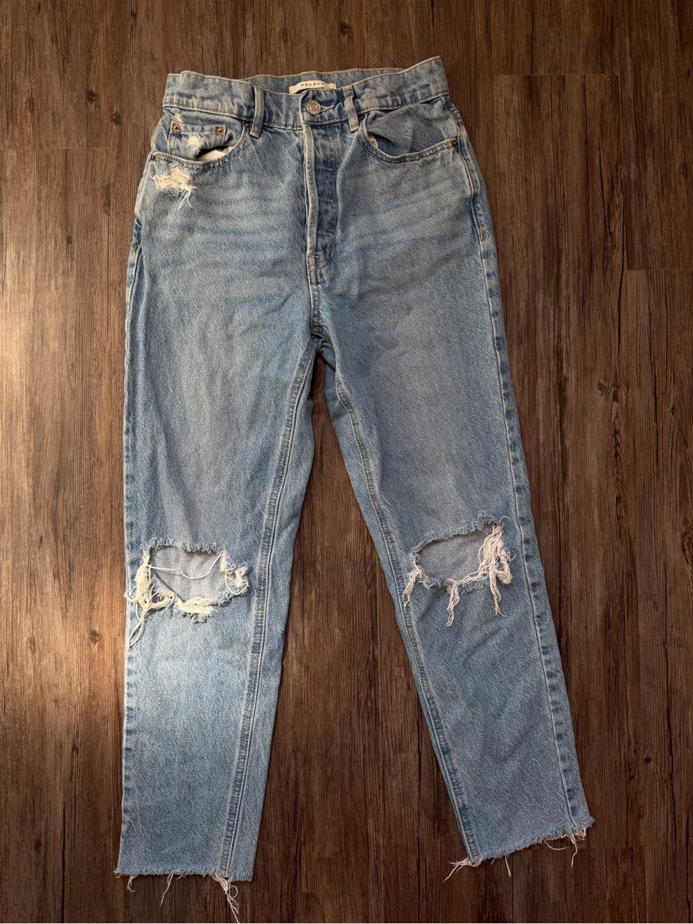 PacSun Light Blue Denim Jeans with Contrast Stitching